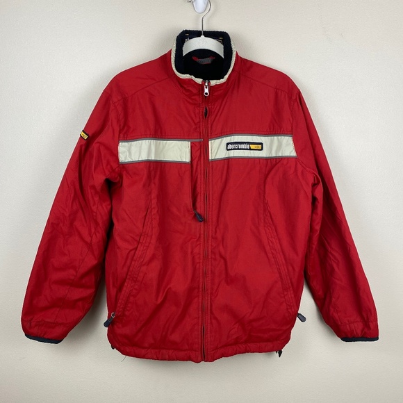 Abercrombie Y2K 90s Winter Ski Snow Reversible Jacket - Size XL - Picture 1 of 14